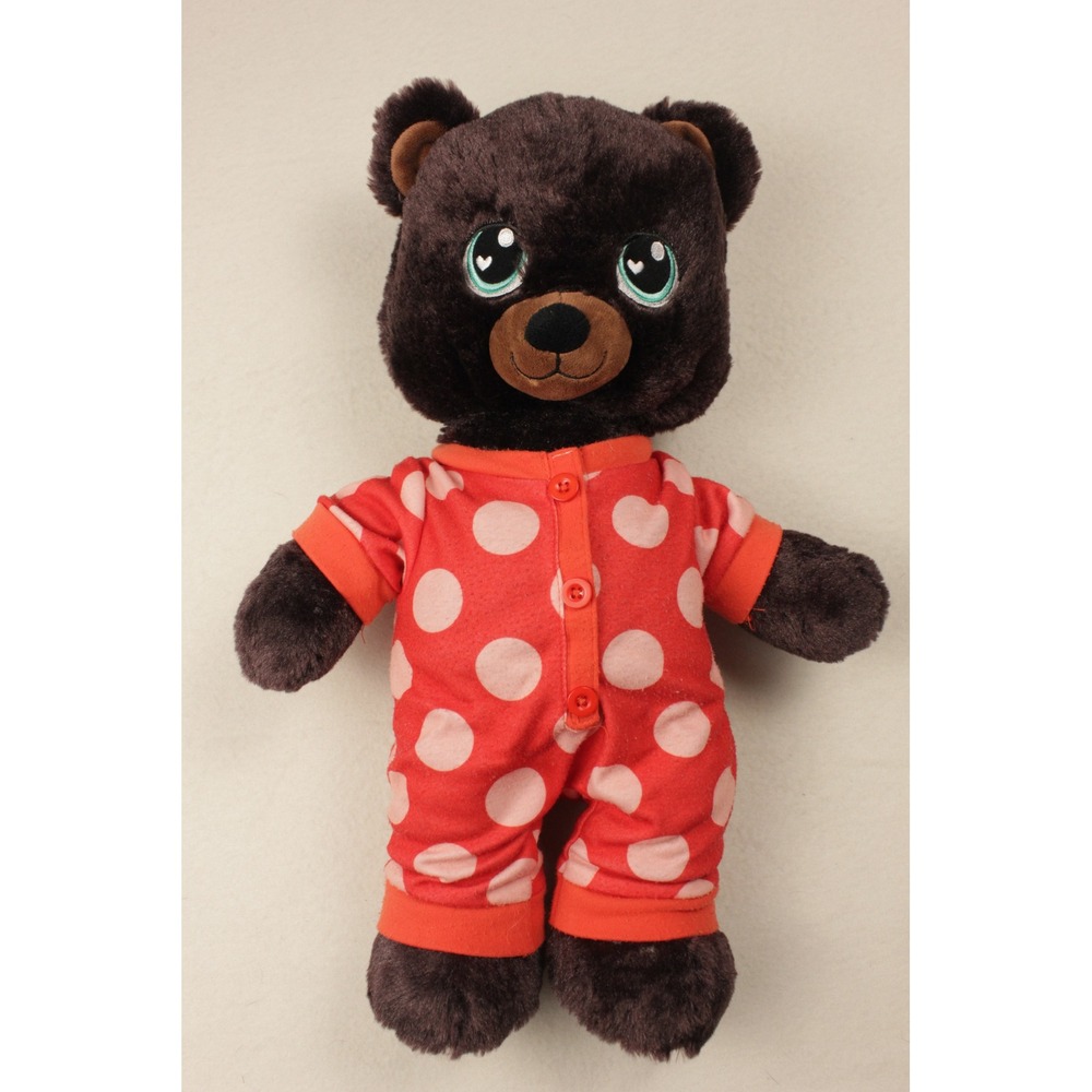 Build A Bear Chocolate Strawberry Teddy Bear 17" Plush w Peppa Pig Sleeper